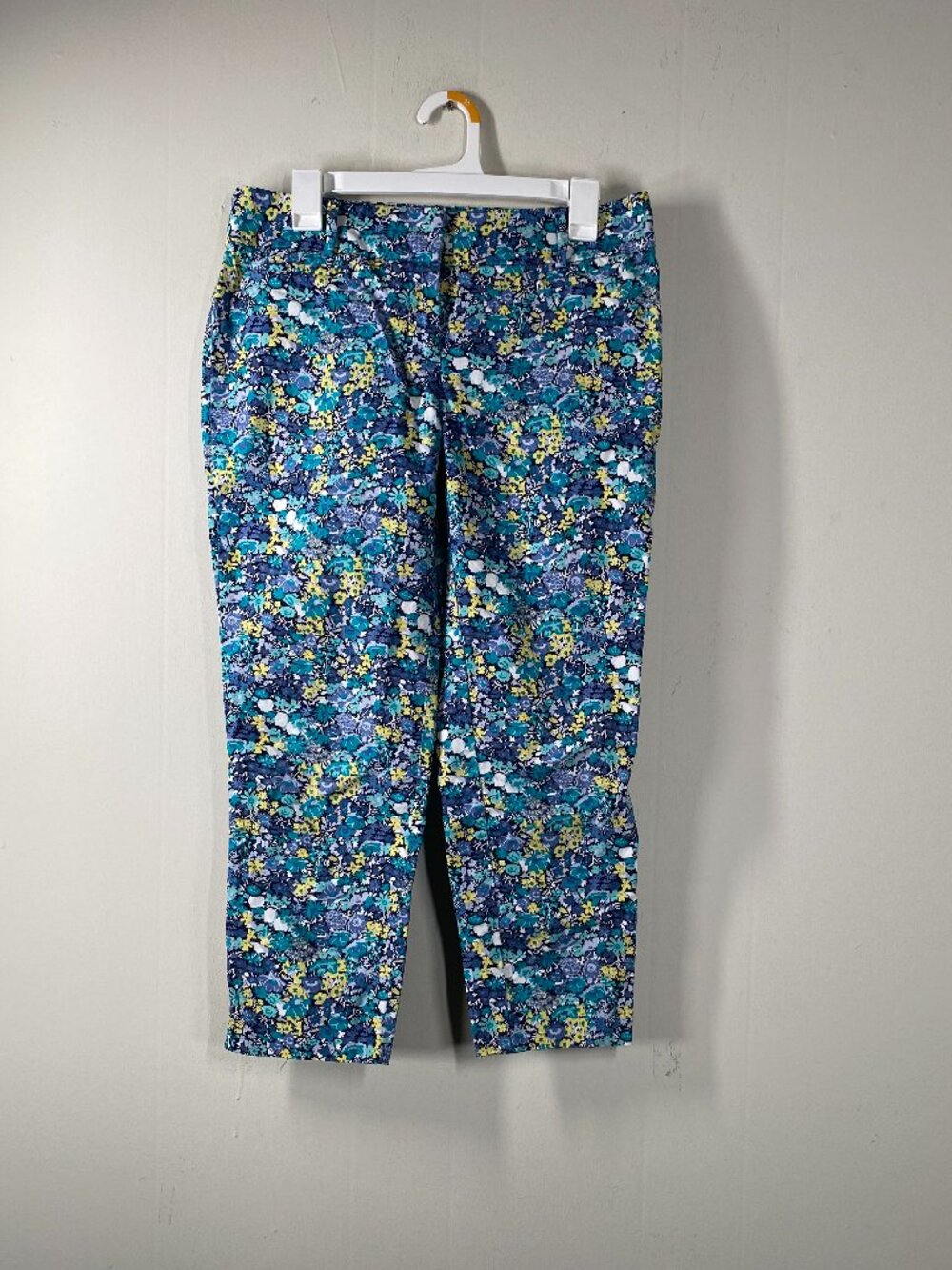LOFT Marisa Riviera Chino Pants Women's 4 Low Rise Multicolor Floral Casual